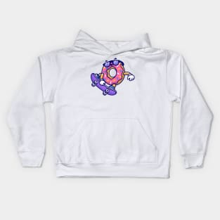 Cool Skateboarding Donut Kids Hoodie